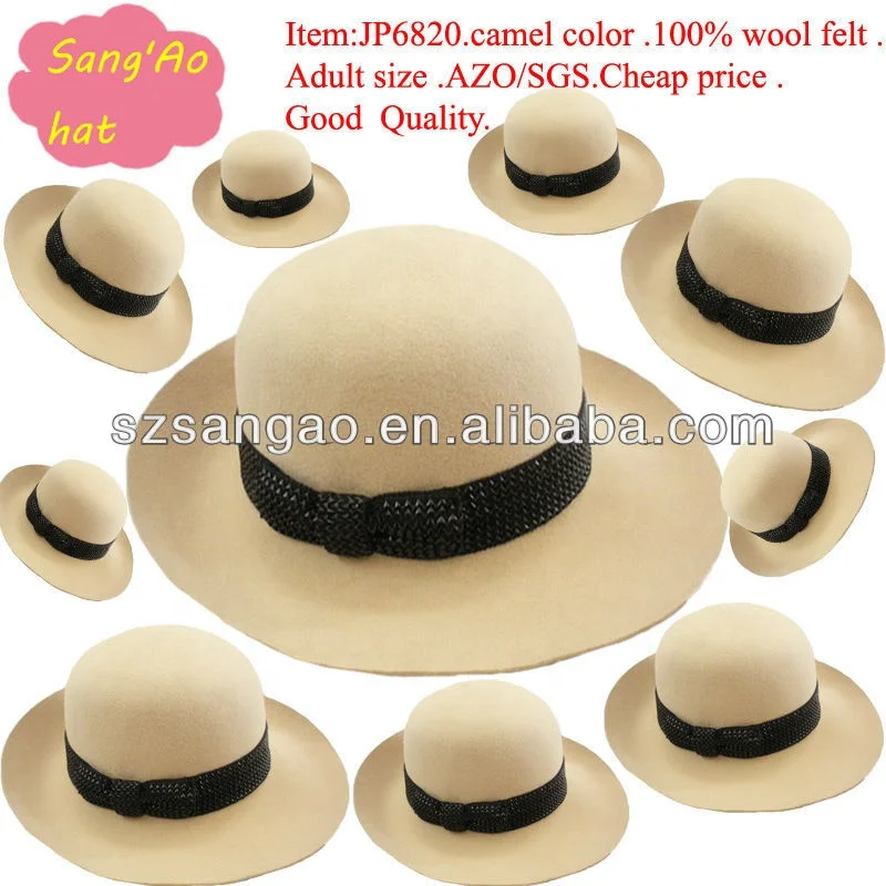 new Black wool church hat fur fashion style customization
