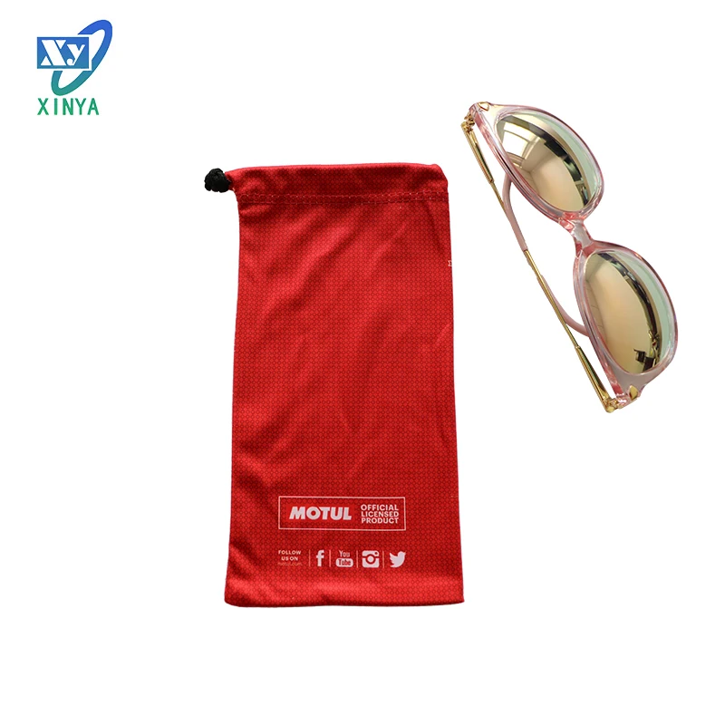 Color according to your request Attractive microfiber glasses pouch, drawstring