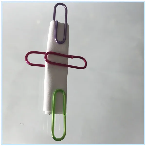 25mm colorful pvc plastic paper clip with high quality