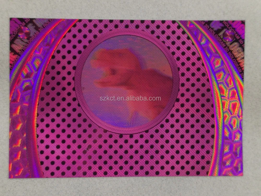 Custom 3d Hologram With Original Laser Holographic Sticker