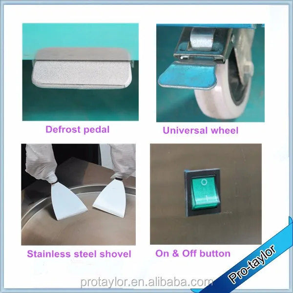 High Quality Double Plate Stainless Steel Yogurt Ice Cream Roll Machine