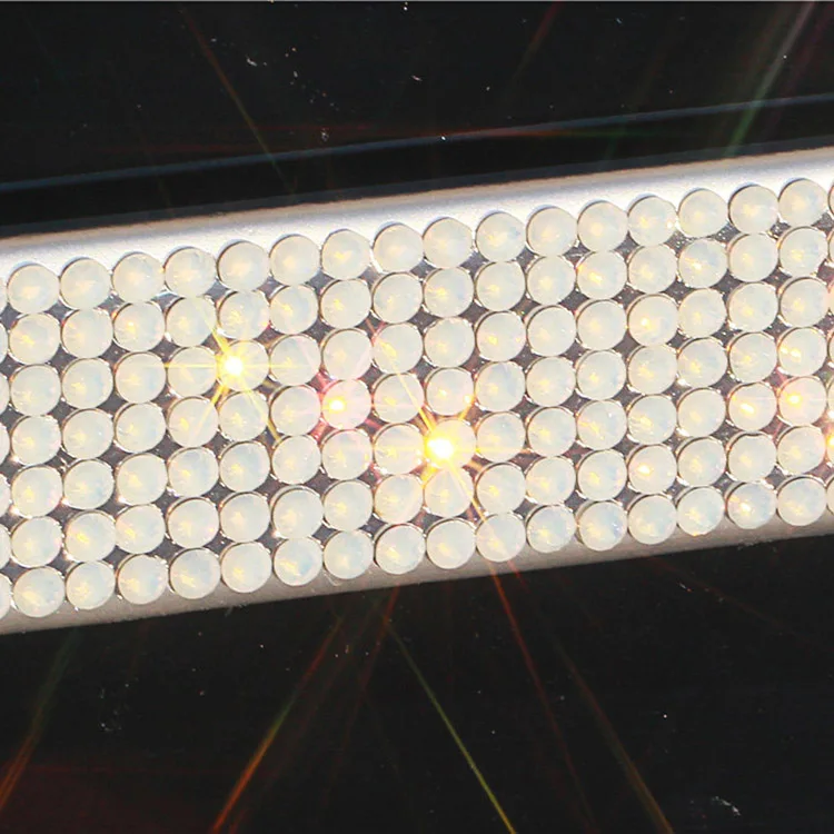 White Opal Bling License Plate Frame