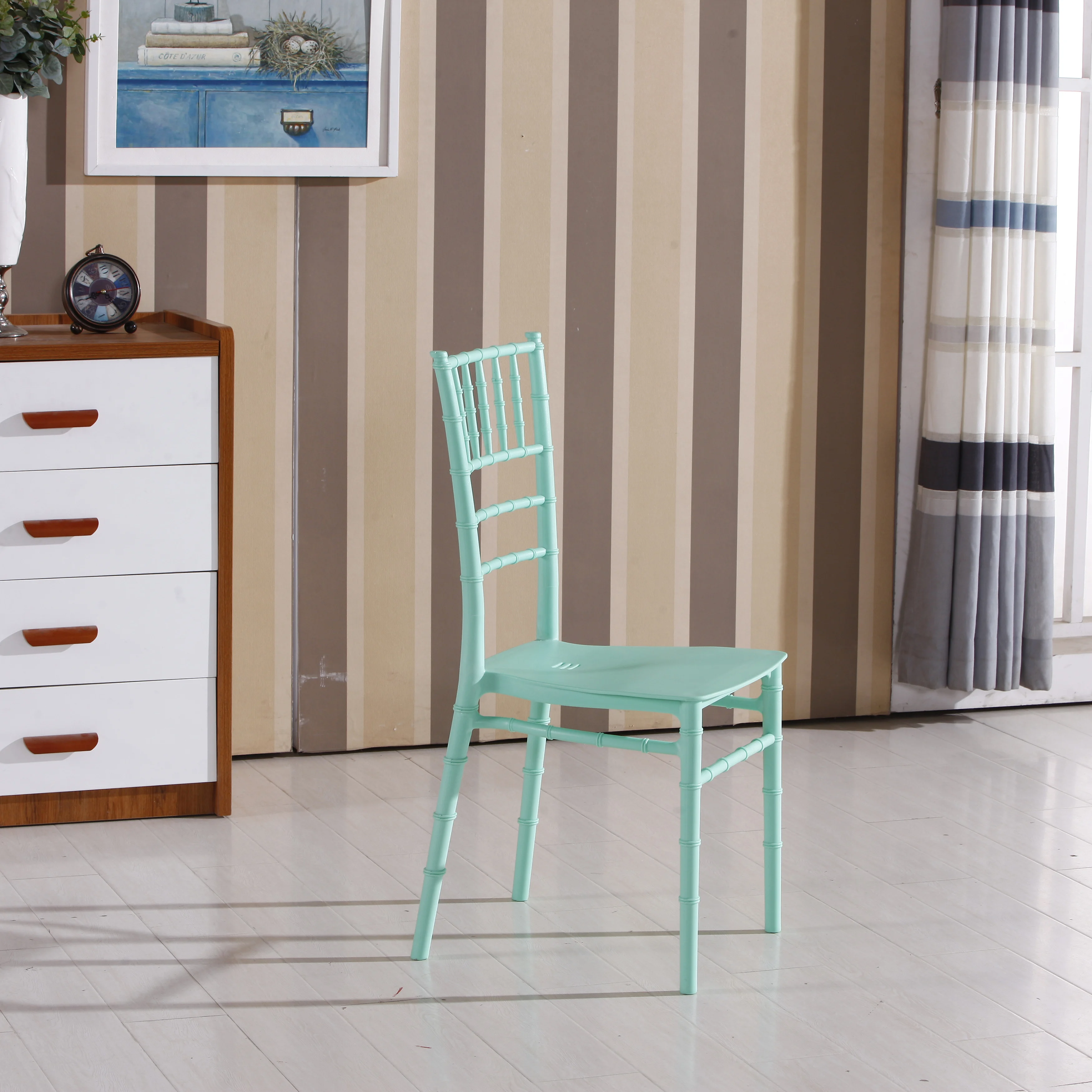 
Nordic Wedding Bamboo Chair Household Plastic Dining Chair Recreational Backrest Table Hotel Conference Chair 