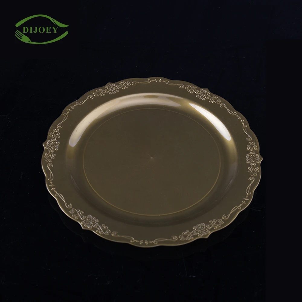 Оптовая продажа, дешевые экологически чистые свадебные тарелки ps fancy, одноразовые пластиковые тарелки, 25 шт., 7,5 дюйма, 25 шт., 10,25 дюйма