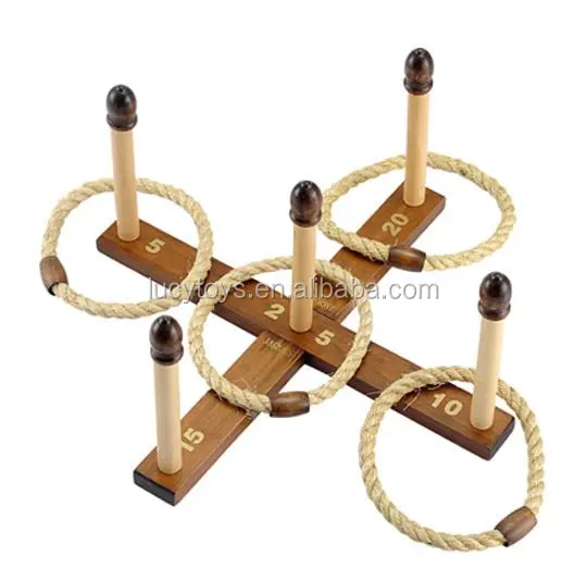 Best Selling Wooden Outdoor Yard Games Ring Toss for Family