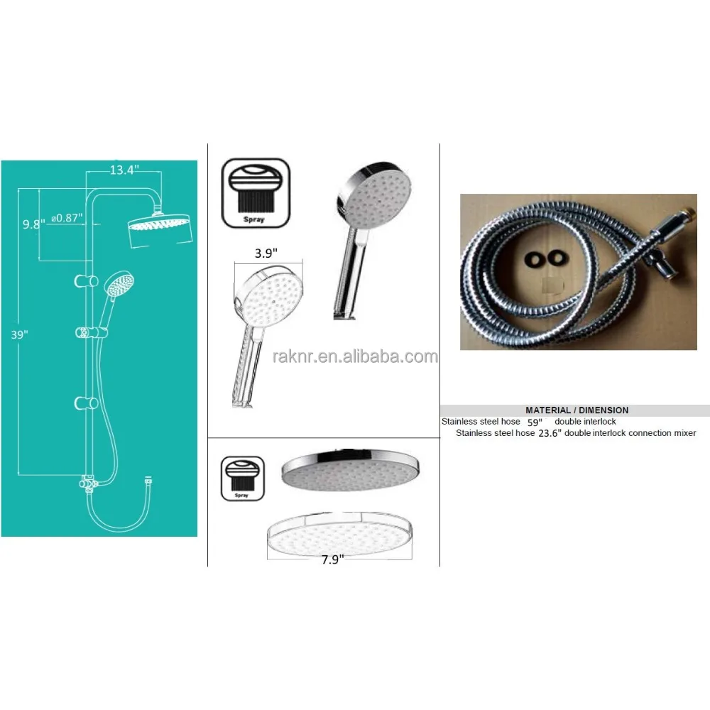 
thermostatic desk mounted bath shower faucet 