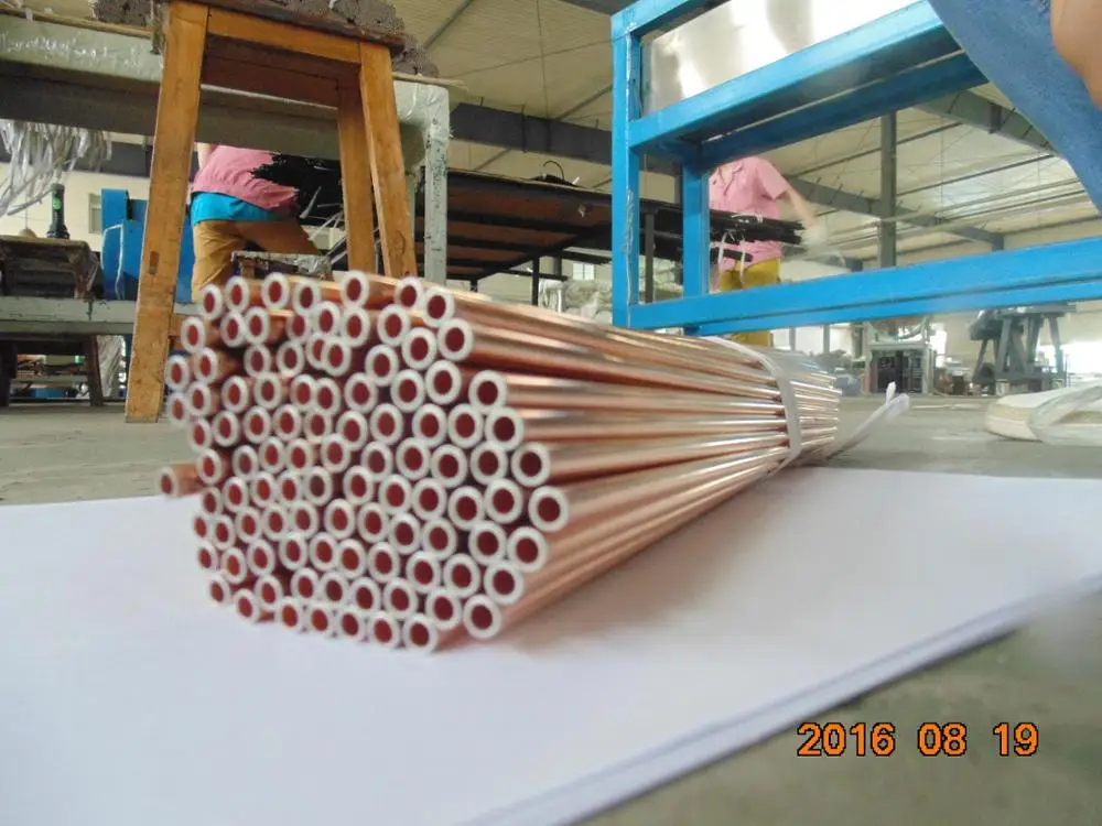 OD 4.76-12 mm double wall brazed copper coated tube