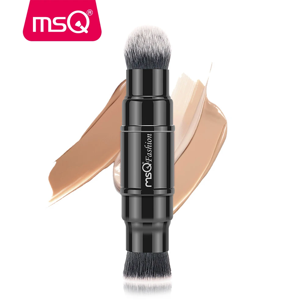 MSQ Одиночная собственная брендовая Кисть для макияжа, портативная двухсторонняя кисть для основы под макияж