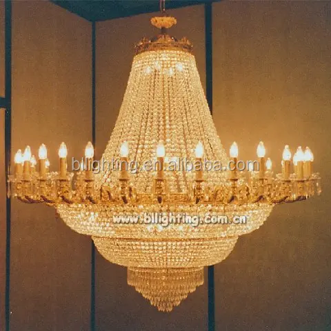 Indoor antique Empire style crystal chandeliers lighting golden chandelier wholesale hotel villa decoration chandelier pendant