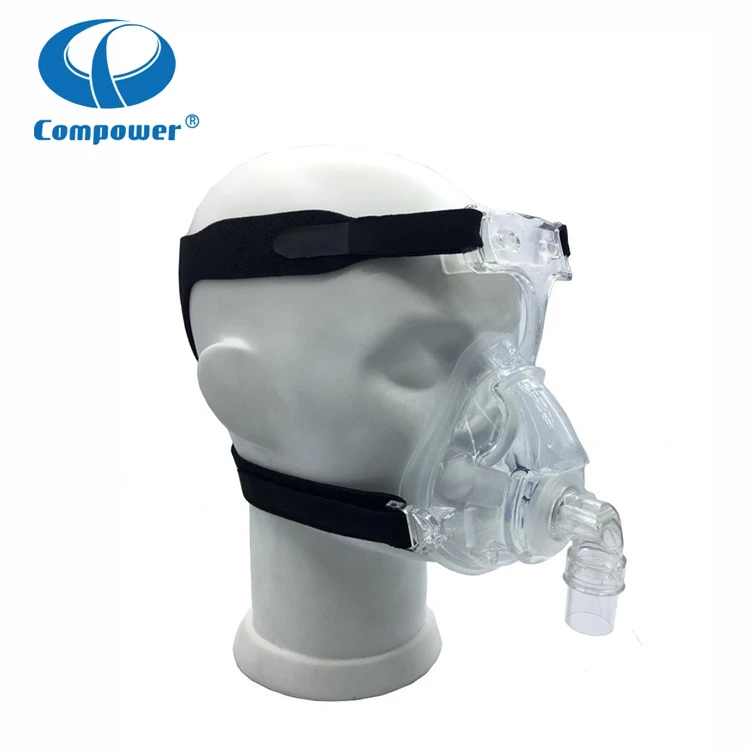 Compower Hot Sale High Quality Durable Full Re Usable Face Nasal Bag Non Vent Cpap Mask With Headgear