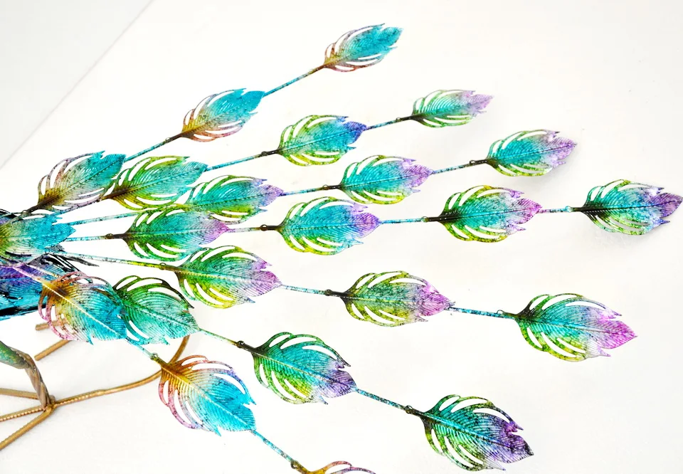 yard art ornaments outdoor metal Peacock Figurine