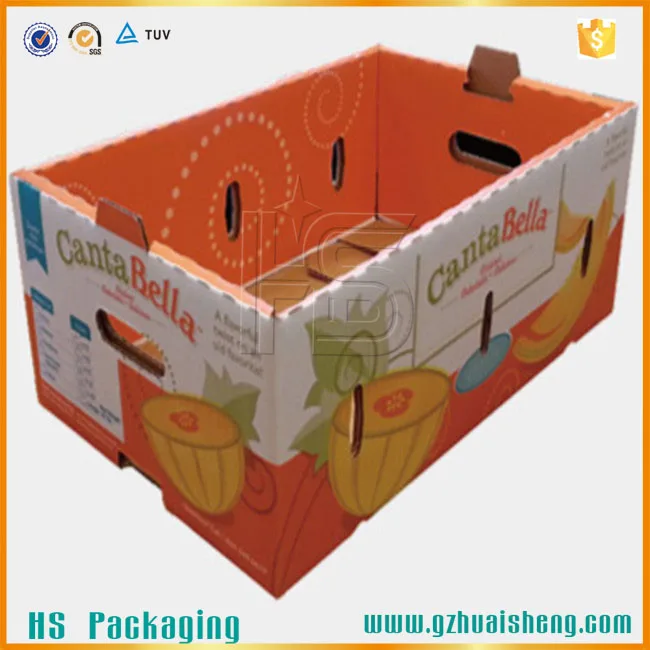 Vegetable Fruit Tomato Packing Boxes Wholesale, Custom Corrugated Box for Tomato Packaging Recyclable HS - GPB128 Huaisheng