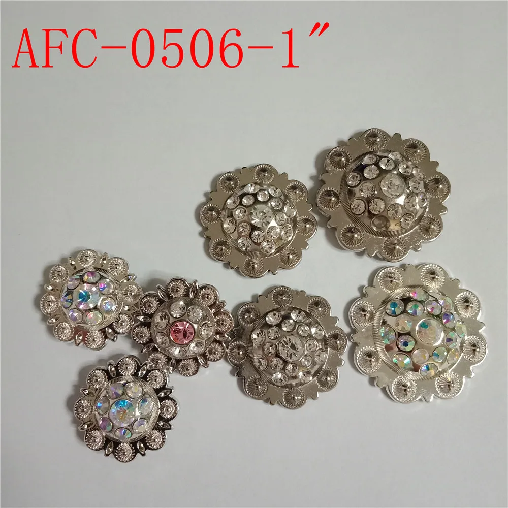 shiny saddle conchos with crystal