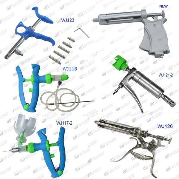 30ml, 50ml Veterinary Semi-Automatic Metal revolver syringe gun