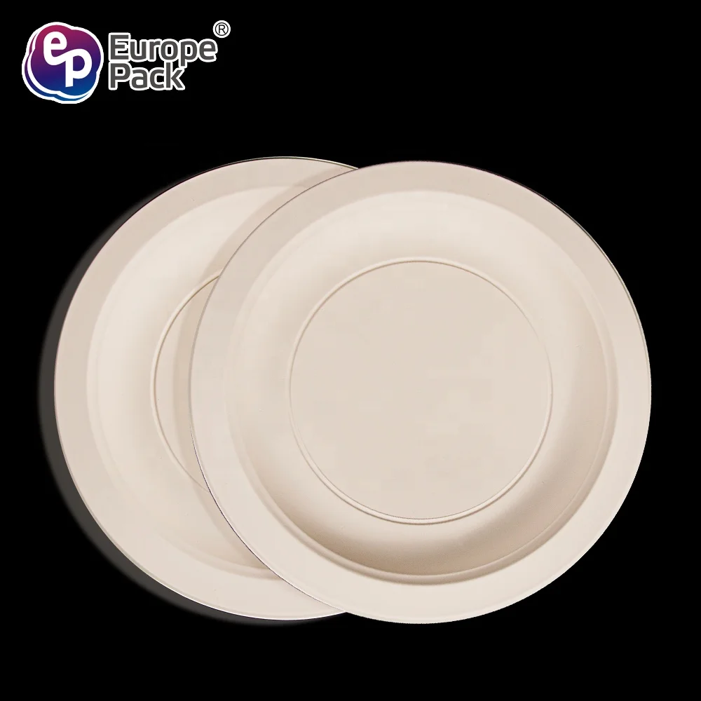 Wholesale high quality biodegradable corn starch 9 inch plastic plate for food