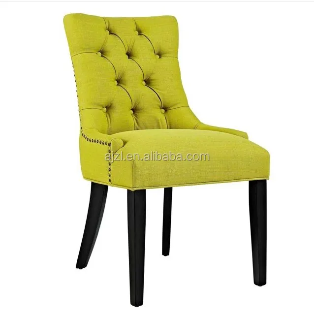 
French Provincial Oak Leg fabric contemporary dining chairs 