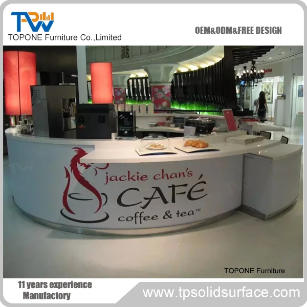 U shape Gold and Black Nightclub Commercial Bar Counter