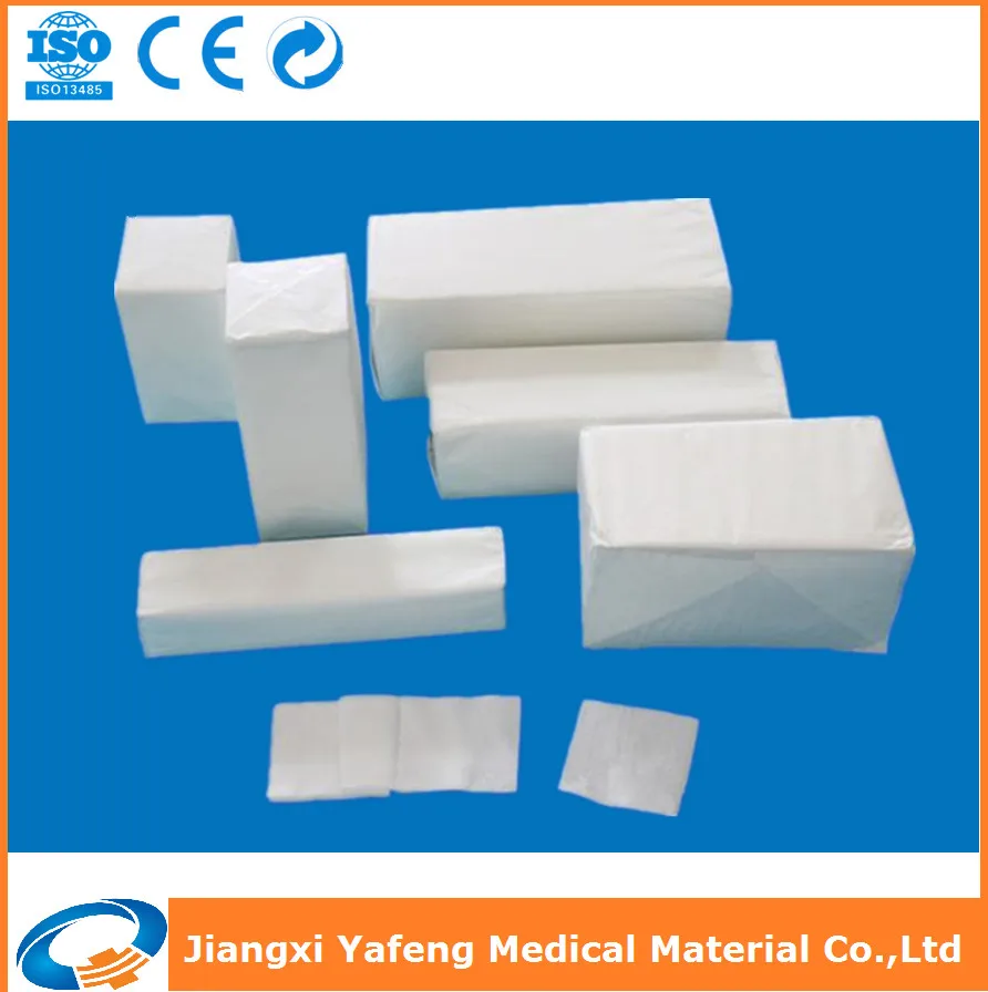 Высокое качество абсорбирующая марля медицинская non сплетенная газовая тампоны