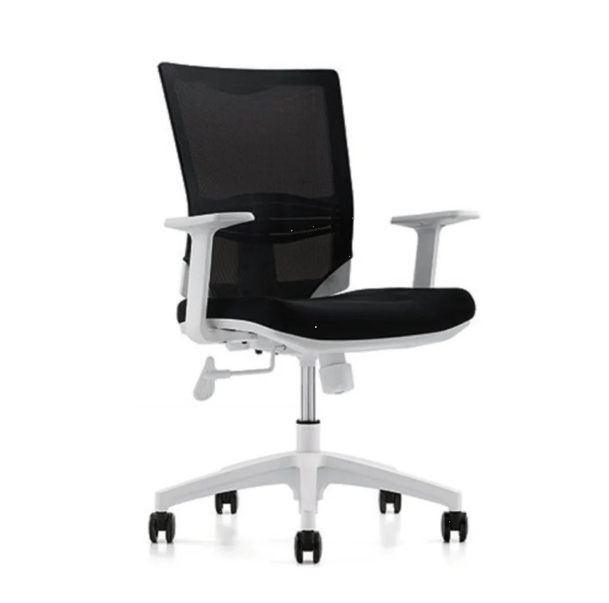 Черное нейлоновое кресло со спинкой из стекловолокна для офиса с заменой подлокотника офисного кресла