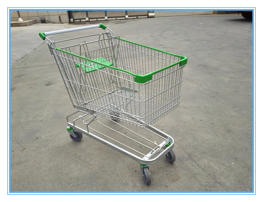 Supermarket German hand shopping trolley with baby seat