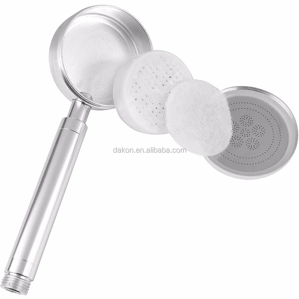 High Pressure Ionic Dechlorinator & Softener Metal Hand Showerhead, Best Filtration for Dry Skin & Hair Loss (HANDSHOWER ONLY)