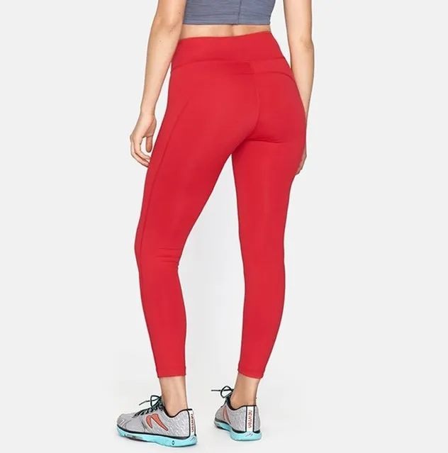 High waisted basic design inner key pocket leggings sport fitness manufacturer