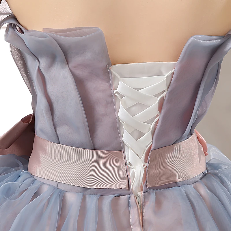 Luxury Handmade Light Gray Flowers Wedding Dress Latest Mariage Ball Gowns Colored Wedding Gowns