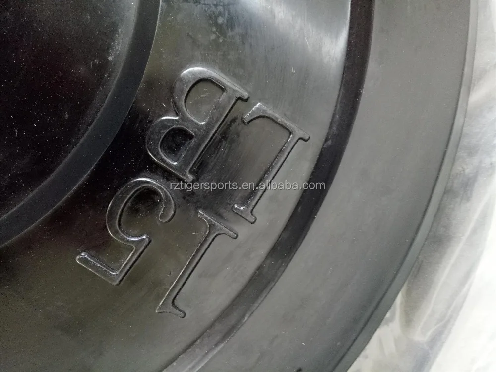 Crossfit rubber barbell weight disc for gym