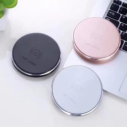 Leather cover Fast Wireless Charger Qi for all cell phone