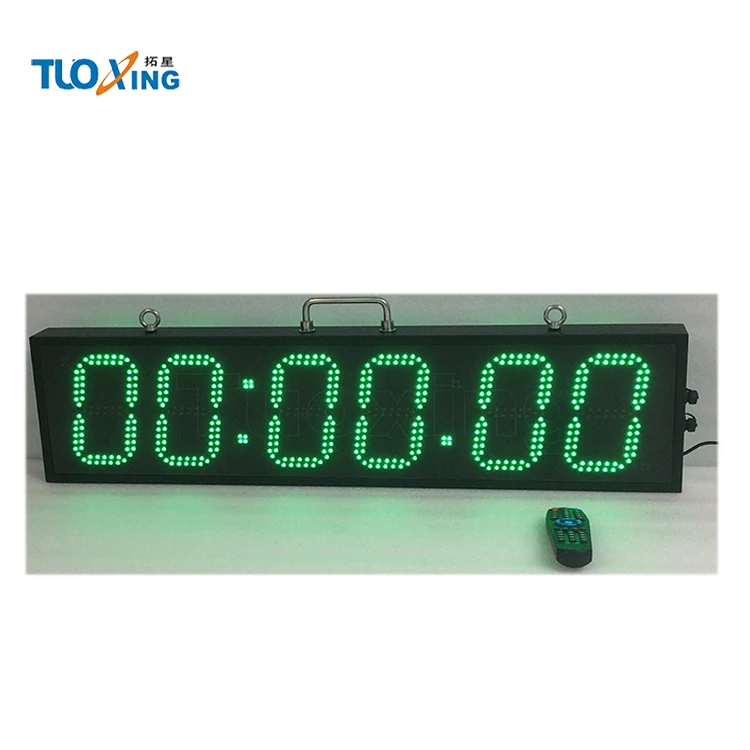 Большие светодиодные цифровые часы с таймером для гонок, цифровой счетчик, секундомер