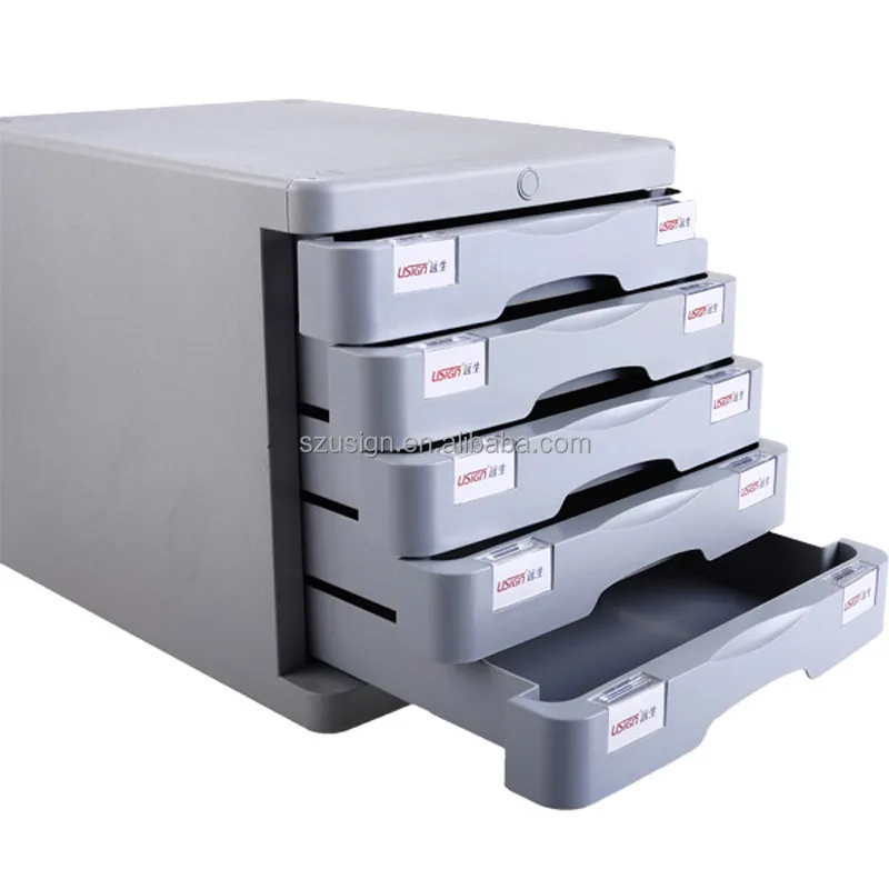 US-22A Plastic office filing cabinet with 5 drawers
