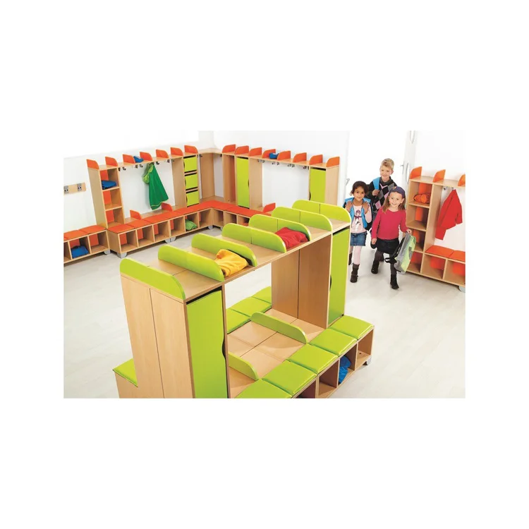 Деревянная витрина для детской мебели с шкафом для хранения детей дошкольного возраста