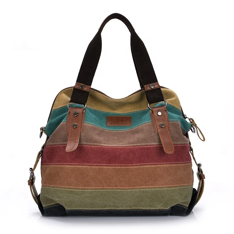 
2019 China supplier cheap wholesale Durable bags fashion design canvas lady handbag 