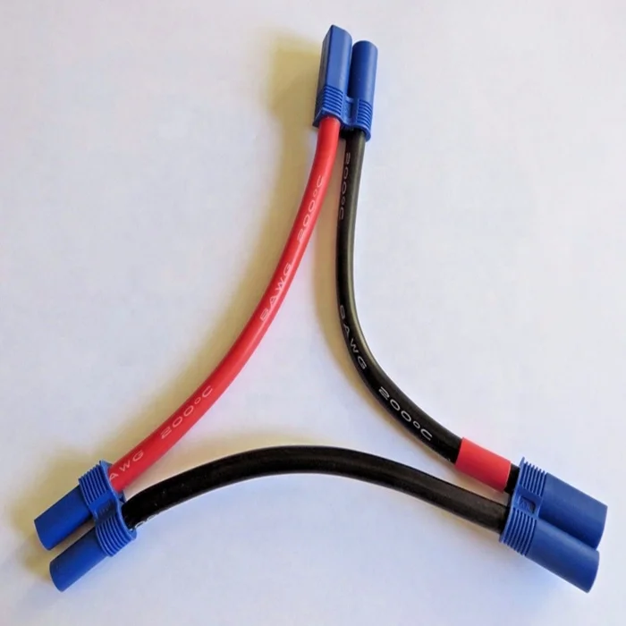 RC Lipo Battery Cable Harness EC5 Series Connection Battery Cable with 8AWG 10AWG 12AWG Silicone Cable