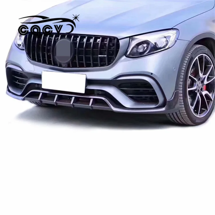 Аксессуары из углеродного волокна для Mercedes BENZ GLC coupe с передним диффузором задним бампером