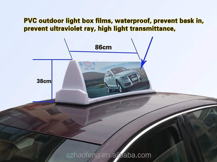 Super strong magent advertising taxi top lights hight light LED inside