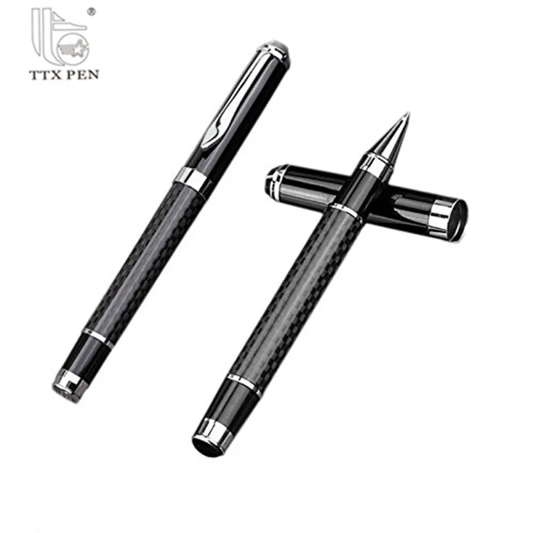 classic design luxury Carbon fiber Metal ball pen with Customer logo