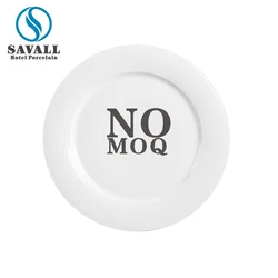 Savall 7days OEM 6-12inch star hotel platter  decoration porcelain round plate crockery