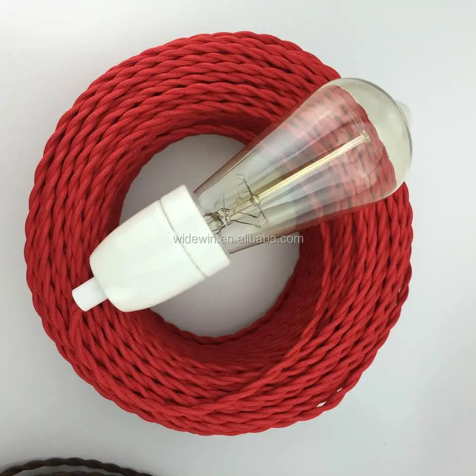 
Textile Wire Fabric Cable Braided Electrical Wire Cloth Covered Wires 