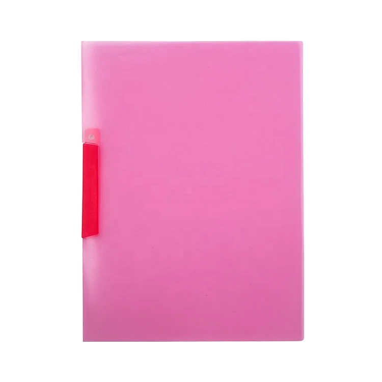 A4 Translucent Plastic PP Clip File Folder with Swing Clip