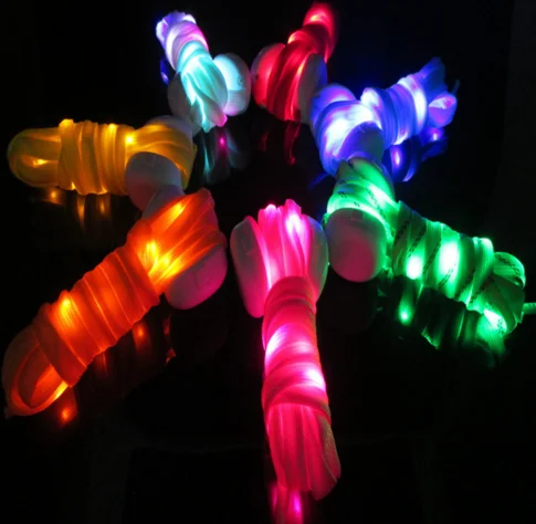 Cool Fashion Light up LED Shoelaces Flash Party Skating Glowing Shoe Laces for Boys Girls shoelace glow