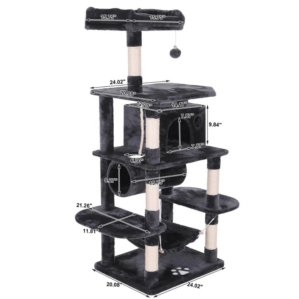 Деревянная Роскошная современная натуральная твердая скалолазанная чесалка для еды деревянная кошачья Когтеточка