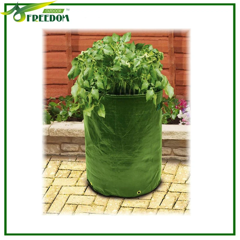 Durable Plant Plastic Bags Vegetable Planters with Sturdy Handles