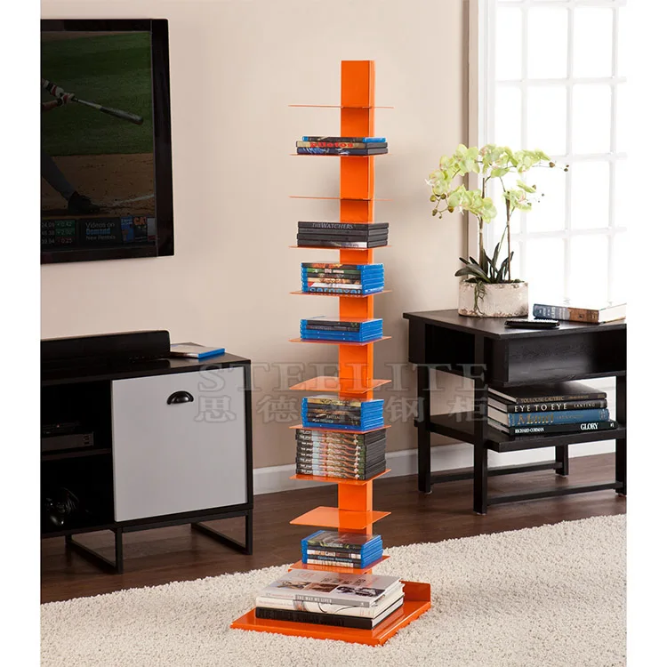 Space Saving Design West Elm Cadman Spine Bookcase Spine Vertical Bookshelf