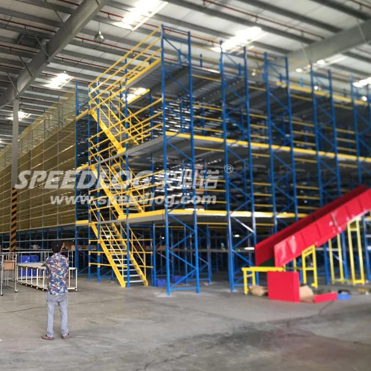 Стандартный стеллаж Maxrac FEM для хранения, многоуровневый мезонинный пол