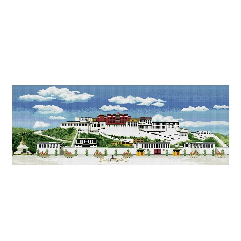 NKF The Potala Palace (2)11ct 14ct fabric product party decorations cross stitch free