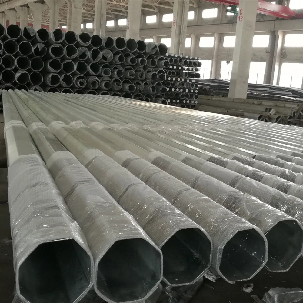 40ft Hot Dip Galvanized Steel Conical electrical power utility tubular pole