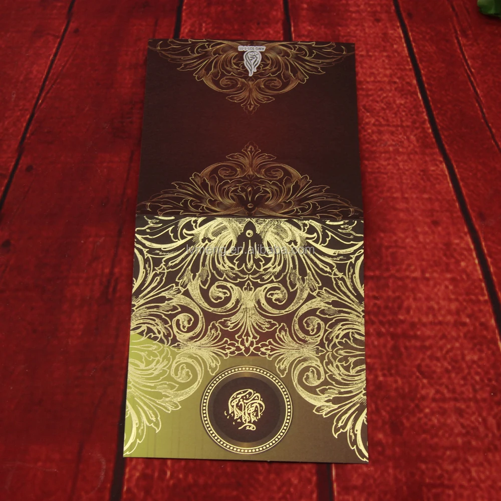 
Unique Design yemen Wedding Invitation Cards with match envelopes cheap price Yiwu factory 