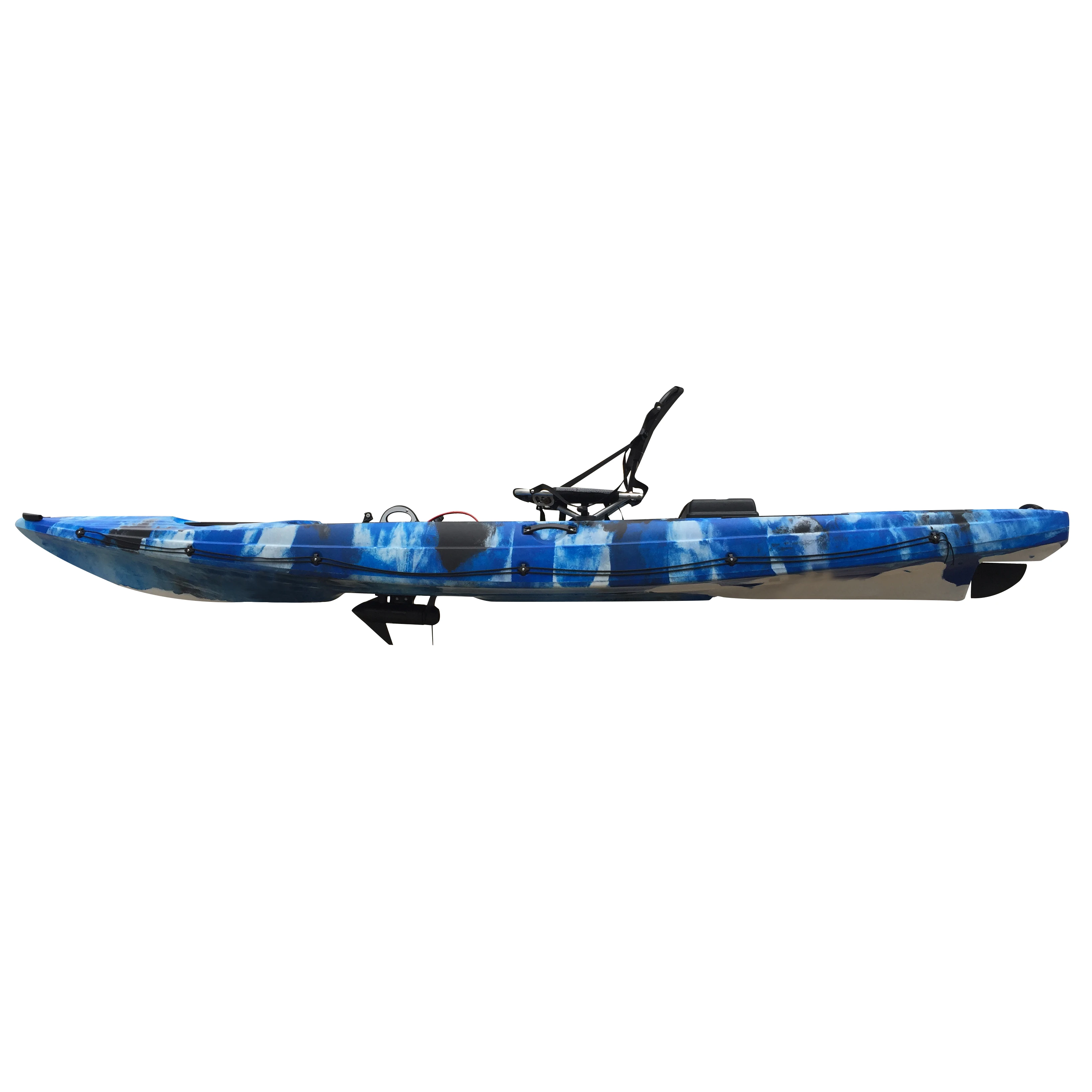4.1 METER Single fishing kayak sit on top electric motor and pedal kayak with adjustable seat