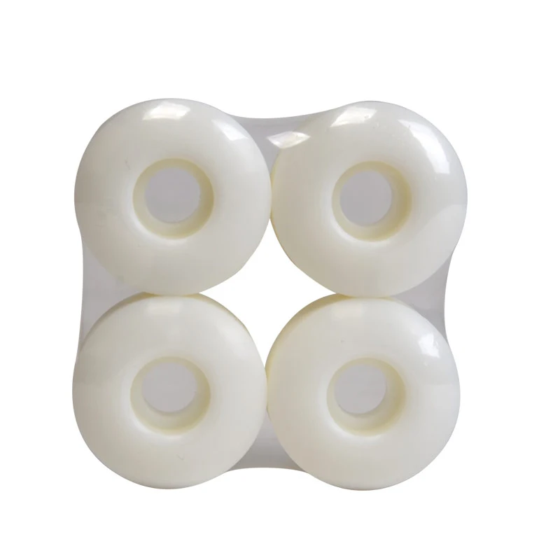 China cheap black white 95A 52mm Blank PU Custom Skateboard skate board Wheels